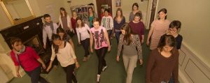 Central School of English students learn how to do Irish Dancing