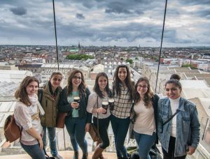 Central School of English students at the Guinness Storehouse in Dublin, Ireland