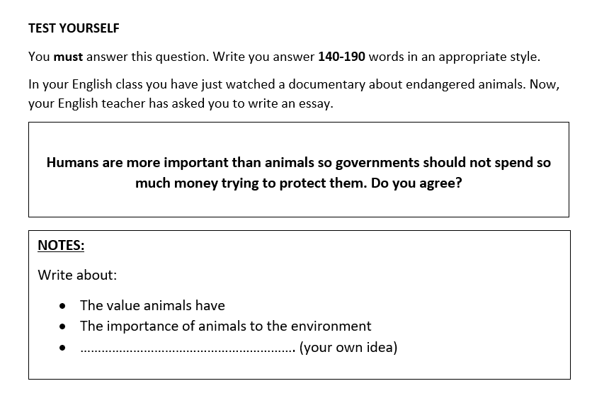 cambridge fce essay example